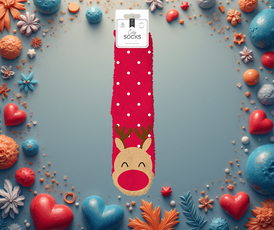 Christmas Cozy Gripper Socks Size 4-7 (twin Pack)